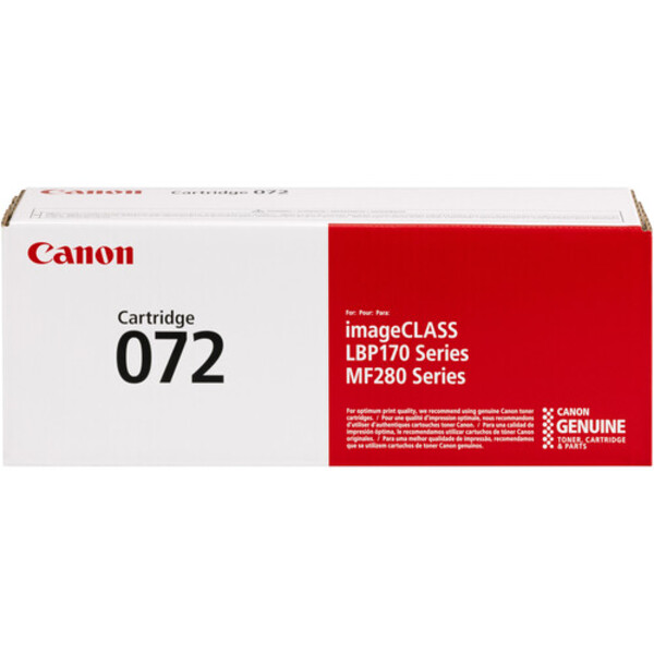 Canon 072 Black Toner Cartridge (5647C001) For use with MF280 Series and LBP172dw laser printer.