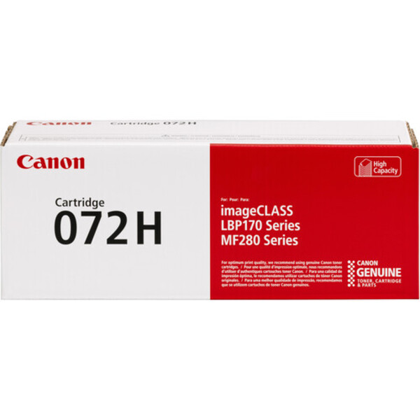 Canon 072H High Capacity Black Toner Cartridge (5648C001) For use with MF280 Series and LBP172dw laser printer.