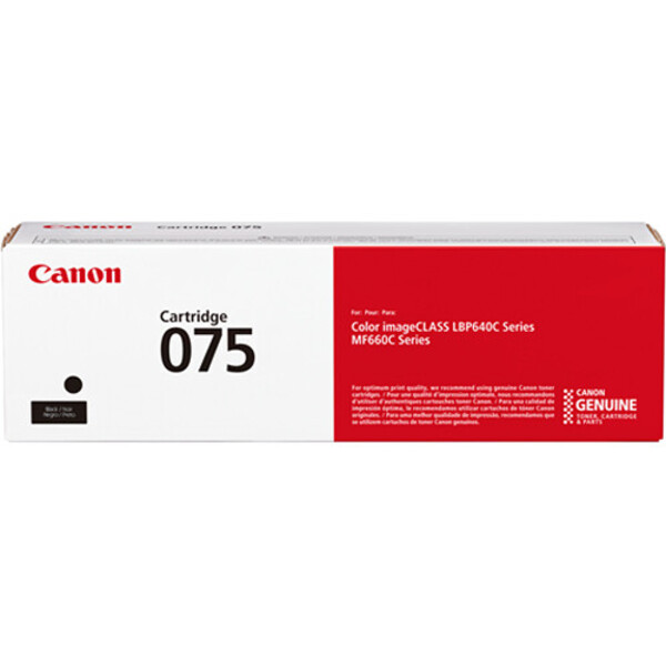 Canon 075 Black Toner Cartridge For use with MF665Cdw, MF663Cdw,MF662Cdw / LPB647Cdw, LBP646Cdw