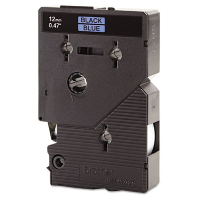 TC-6001 1/2" Black on Blue Laminated Tape