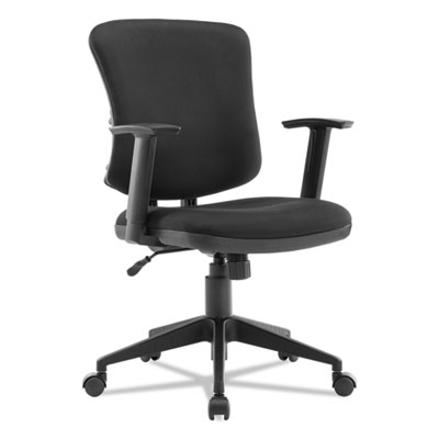 CHAIR,FABRIC,W/ARMS,BK