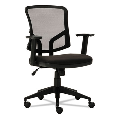 CHAIR,MESH,W/ARMS,BK