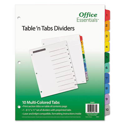 INDEX,BNDR,10TAB ST,COL