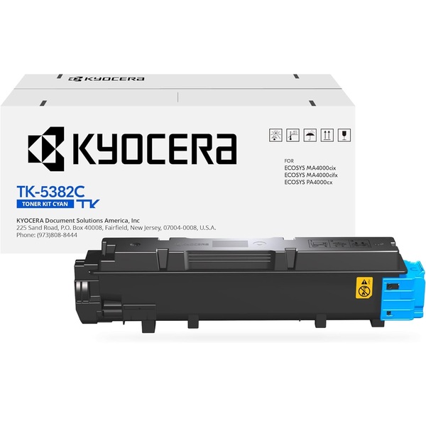 TK-5382C (1T02Z0CUS0) Cyan Toner Cartridge; Yield: 10,000 pages