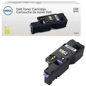 Dell 3581G Yellow Toner Cartridge 593-BBJW (MWR7R) Yellow Toner Cartridge; Yield: 1,400 pages