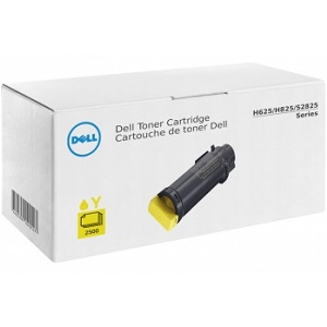 Dell 3P7C4 Yellow Toner Cartridge 593-BBOZ (0CX53) High Yield Yellow Toner Cartridge; Yield: 2,500 pages