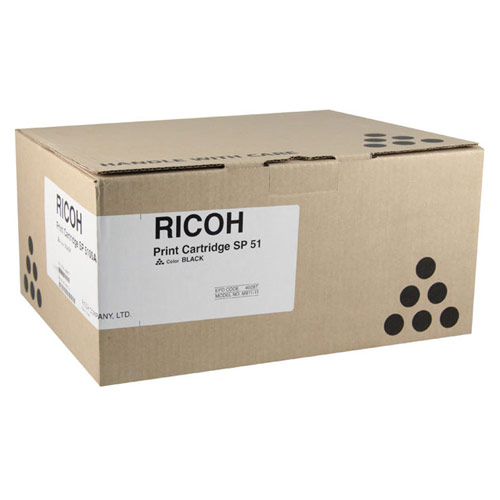 Ricoh 407169 Black Toner Cartridge SP5100A Print Cartridge; Yield 20,000 pages