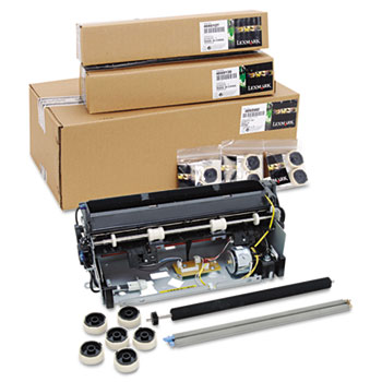 40X0100 Fuser Maintenance Kit Contains: Transfer Roller, Charge Roll Replacement Kit, Fuser Assembly, Pick Roll Assembly; Yield: 300,000 pages