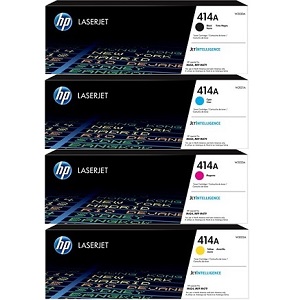 HP 414A Toner Cartridge Set Includes 1 Each of W2020A, W2021A, W2022A, W2023A