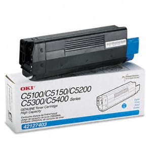 42127403 High Yield Cyan Toner; Yield: 5,000 pages