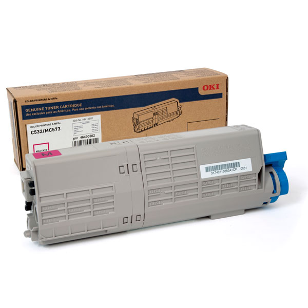 Okidata 46490502 Magenta Toner Cartridge 46490502 Magenta Toner Cartridge; Yield: 3,000 pages