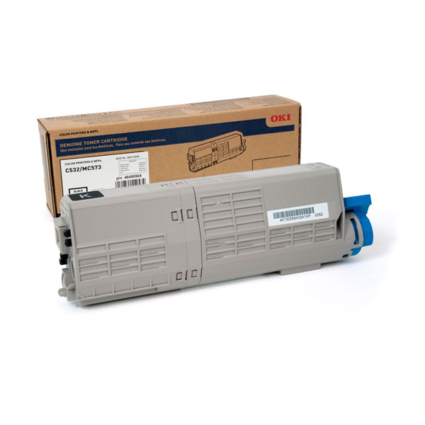 Okidata 46490504 Black Toner Cartridge 46490504 Black Toner Cartridge; Yield: 3,500 pages