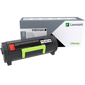 Lexmark 51B0HA0 Black Toner Cartridge 51B0HA0 Regular High Yield Black Toner Cartridge; Yield: 8,500 pages