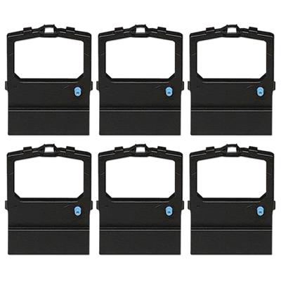 Compatible Okidata 52106001 Ribbon Cartridges 52106001 Black Ribbon Cartridge 6-Pack; Yield: 4M Characters x 6