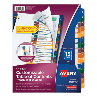 DIVIDER,IM 15 TAB ,AST