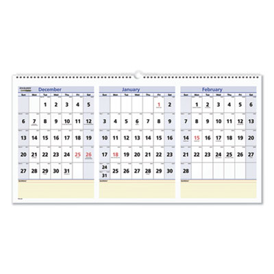 CALENDAR,WALL,3MNTH,HORZN
