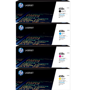 HP 658A Toner Cartridge Set Includes 1 Each of W2000A, W2001A, W2002A, W2003A