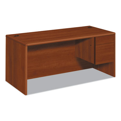 DESK,RT PED,66"W,COGNAC