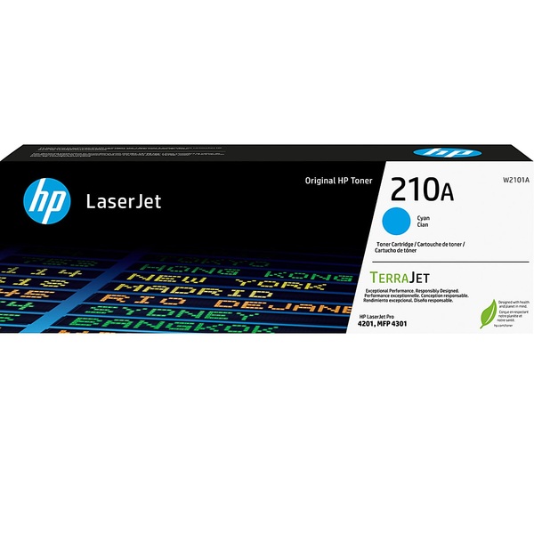 HP 210A Cyan Toner Cartridge; Yield 1,800 pages