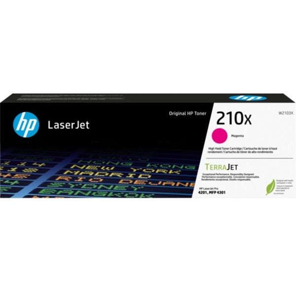 HP 210X High Yield Magenta Toner Cartridge; Yield 5,500 pages