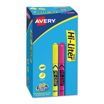 HILIGHTER,PEN ST,24PK,AST