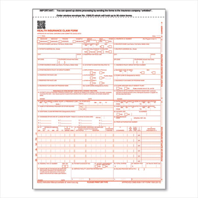 FORM,HLTH INSUR CL,500/BX