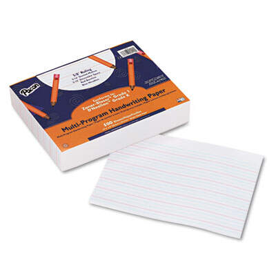 Multi-Program Handwriting Paper, 16 lb, 5/8\" Long Rule, One-Sided, 8 x 10.5, 500/Pack