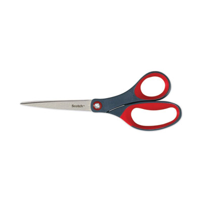 SCISSORS,8"BENT,DK GRY,RD