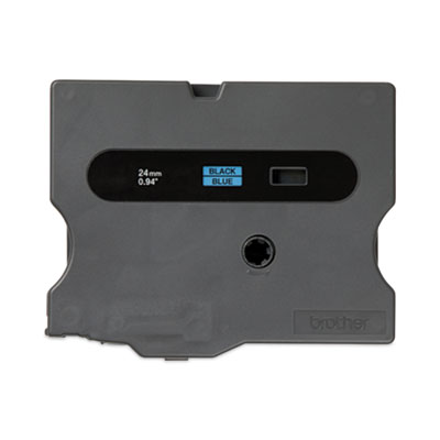 TX-5511 1" Black on Blue Laminated Tape
