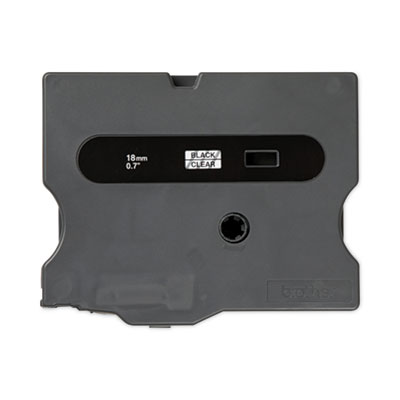 TX-1411 3/4" Black on Clear Laminated Tape