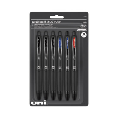 PEN,GEL,MD,6PK,BK/BE/RD