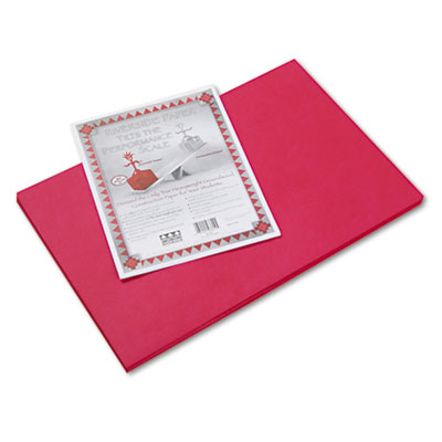 Riverside Construction Paper, 76lb, 12 x 18, Red, 50/Pack