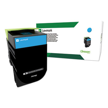 Lexmark Extra High Yield Cyan Return Program Toner Cartridge for US Government (4,000 Yield) (TAA Compliant Version of 80C1XC0)