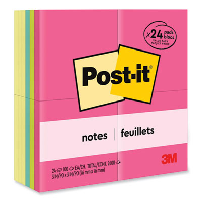 PAD,NOTE 3X3 24PK,AST