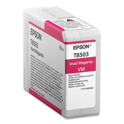 Epson T8503 UltraChrome HD Vivid Magenta Ink Cartridge (80 ml)