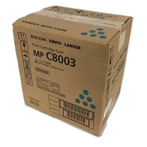 Ricoh 842199 Cyan Toner Cartridge MP C8003 Cyan Toner Cartridge; Yield: 26,000 pages