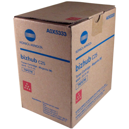 Konica Minolta TNP27M Magenta Toner Cartridge A0X5333 (TNP-27M) Magenta Toner Cartridge; Yield: 6,000 pages