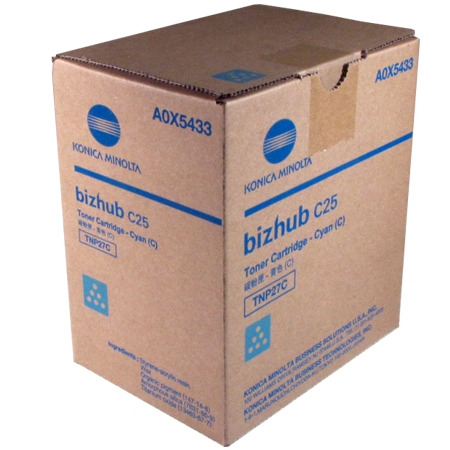 A0X5433 (TNP-27C) Cyan Toner Cartridge; Yield: 6,000 pages