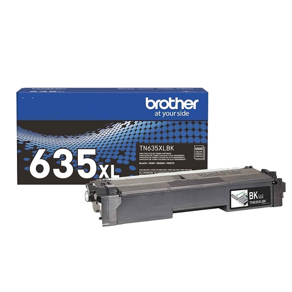 TN635XLBK Brother High Yield Black Toner Cartridge (5,500 Yield)