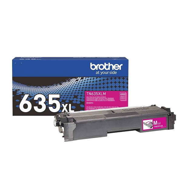 TN635XLM Brother High Yield Magenta Toner Cartridge (4,500 Yield)