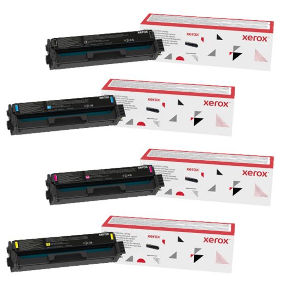 Xerox C230/C235 High Yield Toner Cartridge Set; Includes 1 Each of 006R04391, 006R04392, 006R04393, 006R04394 (Black, Cyan, Magenta, Yellow); Yield: 3,000 Black 2,500 C/M/Y pages