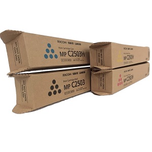 Ricoh C2503 Toner Cartridge Set Includes 1 Each of High Yield 841918, 841919, 841920, 841921