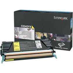 Lexmark C5342YX Yellow Toner Cartridge C5342YX Yellow Extra High Yield Toner Cartridge; Yield: 7,000 pages