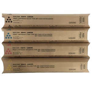 Ricoh C5501 Toner Cartridge Set Includes 1 Each of 841582, 841453, 841454, 841455