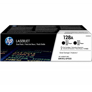 HP CE320AD Black Toner Cartridge Dual Pack HP 128A Dual Pack; 2 Pack of CE320A