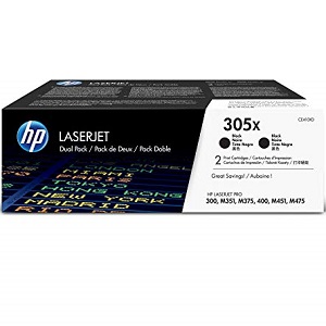 HP 305X High Yield Dual Pack; 2 Pack of CE410X