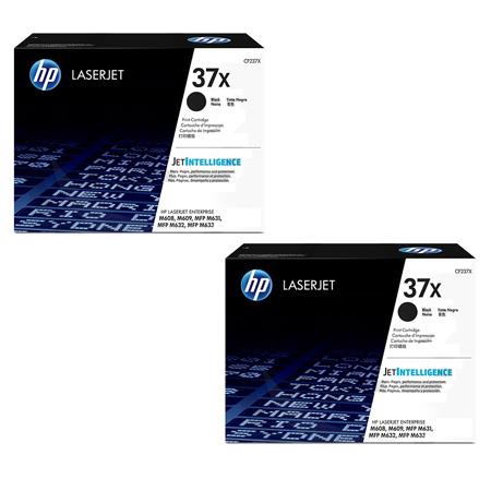 HP 37X High Yield Black Toner Cartridge 2-pack HP 37X 2-pack High Yield Black Toner Cartridges (Includes 2 x CF237X); Yield Per cartridge: 25,000 pages