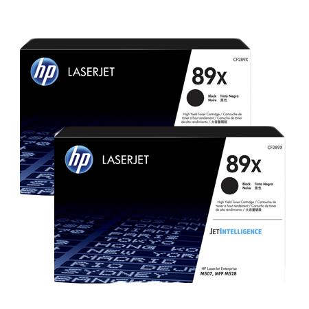 HP 89X 2-pack High Yield Black Toner Cartridges (Includes 2 x CF289X); Yield Per cartridge: 10,000 pages