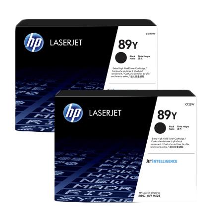 HP 89Y 2-pack Extra High Yield Black Toner Cartridges (Includes 2 x CF289Y); Yield Per cartridge: 20,000 pages
