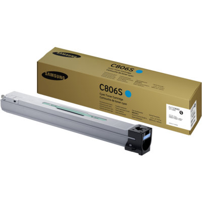 Samsung CLT-C806S Cyan Toner Cartridge CLTC806S (SS555A) Cyan Toner Cartridge; Yield: 30,000 pages